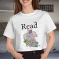 Teacher Library Read Book Club Piggie Elephant Pigeons Tshirt Women Cropped T-shirt