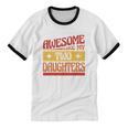Awesome Like My Two Daughters V2 Cotton Ringer T-Shirt
