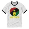 Black Queen Juneteenth Celebrate Freedom Tshirt Cotton Ringer T-Shirt