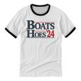 Classic Boats And Hoes 2024 Election For Women Cotton Ringer T-Shirt