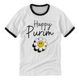 Flower Happy Purim Jewish Purim Costume Cotton Ringer T-Shirt