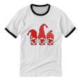 Gnomes Womens Valentines Day Cotton Ringer T-Shirt