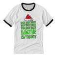 Hate Hate Double Hate Loathe Entirely Christmas Santa Cotton Ringer T-Shirt