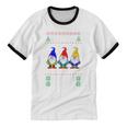 Lefse Making Team Nordic Christmas Tomte Gnome Xmas Women Cotton Ringer T-Shirt