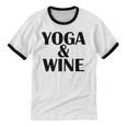 Meditation Yoga Wine Tees Alcohol Fitness Women Cotton Ringer T-Shirt