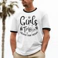 Girls Trip Cheaper Than A Therapy 2024 Girls Trip Matching Cotton Ringer T-Shirt