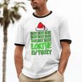 Hate Hate Double Hate Loathe Entirely Christmas Santa Cotton Ringer T-Shirt