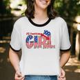 All American Girl Matching Family Fourth 4Th Of July Cotton Ringer T-Shirt