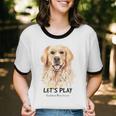 Golden Retriever Dog V2 Cotton Ringer T-Shirt