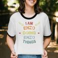 I'm Enzo Doing Enzo Things Cool Christmas Cotton Ringer T-Shirt