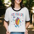 I'm Just Here For The Wieners 4Th Of July Boys Girls Cotton Ringer T-Shirt
