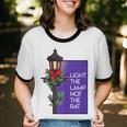 Light The Lamp Not The Rat Christmas Cotton Ringer T-Shirt