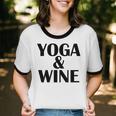 Meditation Yoga Wine Tees Alcohol Fitness Women Cotton Ringer T-Shirt