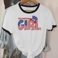 All American Girl Matching Family Fourth 4Th Of July Cotton Ringer T-Shirt