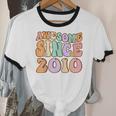 Awesome Since 2010 14 Year Old 14Th Birthday For Girls Cotton Ringer T-Shirt