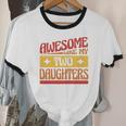 Awesome Like My Two Daughters V2 Cotton Ringer T-Shirt