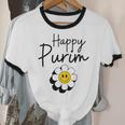 Flower Happy Purim Jewish Purim Costume Cotton Ringer T-Shirt