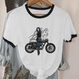 Girl With Vintage Car Cotton Ringer T-Shirt