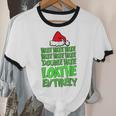 Hate Hate Double Hate Loathe Entirely Christmas Santa Cotton Ringer T-Shirt