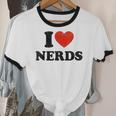 I Love Nerds Outfit Girls I Heart Nerds Cotton Ringer T-Shirt