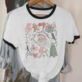 Retro Christmas Hairstylist Santas Favorite Hair Stylist Cotton Ringer T-Shirt