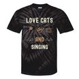 Cat Lover Cats And Singing Kittens Pet Women Tie-Dye T-shirts Black Tie-Dye