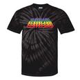 Cleveland City Gay Pride Rainbow Word Tie-Dye T-shirts Black Tie-Dye