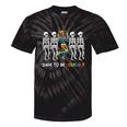 Dare To Be Yourself Rainbow Skeleton Lgbt Pride Month Tie-Dye T-shirts Black Tie-Dye