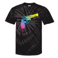 Gun Dripping Rainbow Graffiti Paint Artist Revolver Tie-Dye T-shirts Black Tie-Dye