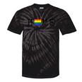 Ohio Rainbow Pride Home State Map Tie-Dye T-shirts Black Tie-Dye