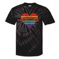 Oregon Retro Rainbow Heart 80S Whimsy Lgbtq Pride Stat Tie-Dye T-shirts Black Tie-Dye