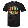 Stay Groovy Hippie Peace Sign Retro 60S 70S Women Tie-Dye T-shirts Black Tie-Dye