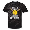 That's My Granddaughter Out There Softball Grandpa Grandma Tie-Dye T-shirts Black Tie-Dye