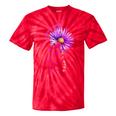 Alzheimer's Awareness Sunflower Purple Ribbon Support Womens Tie-Dye T-shirts RedTie-Dye