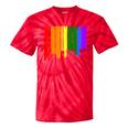 Birmingham Alabama Lgbtq Gay Pride Rainbow Skyline Tie-Dye T-shirts RedTie-Dye