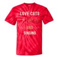 Cat Lover Cats And Singing Kittens Pet Women Tie-Dye T-shirts RedTie-Dye