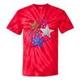 Girl 4Th Of July Red White Blue Star American Firework Tie-Dye T-shirts RedTie-Dye