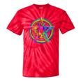 Goth Lgbtq Gay Pride Satanic Rainbow Pentagram Tie-Dye T-shirts RedTie-Dye