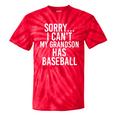 Grandpa Grandma My Grandson Has Baseball Tie-Dye T-shirts RedTie-Dye