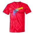 Gun Dripping Rainbow Graffiti Paint Artist Revolver Tie-Dye T-shirts RedTie-Dye