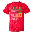 Junenth Equality Is Greater Than Division Afro Women Tie-Dye T-shirts RedTie-Dye