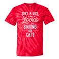Just A Girl Who Loves Singing And Cats Women Tie-Dye T-shirts RedTie-Dye