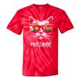 Lgbtq Pride Flag Cat Vintage Pride Month Tie-Dye T-shirts RedTie-Dye