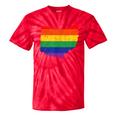 Ohio Map Gay Pride Rainbow Flag Lgbt Support Tie-Dye T-shirts RedTie-Dye