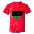 Pan African Flag Black Woman Melanin Black Pride Afro Pride Tie-Dye T-shirts RedTie-Dye