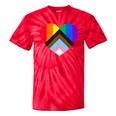 Progress Pride Rainbow Heart Lgbtq Gay Lesbian Trans Tie-Dye T-shirts RedTie-Dye
