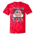 Retro American Girl 4Th Of July Smile Checkered Girls Tie-Dye T-shirts RedTie-Dye
