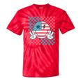 Retro Groovy America Usa Patriotic 4Th Of July Girls Tie-Dye T-shirts RedTie-Dye