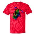 Skeleton On Skateboard Rainbow Skater Graffiti Skateboarding Tie-Dye T-shirts RedTie-Dye