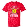 That's My Granddaughter Out There Softball Grandpa Grandma Tie-Dye T-shirts RedTie-Dye